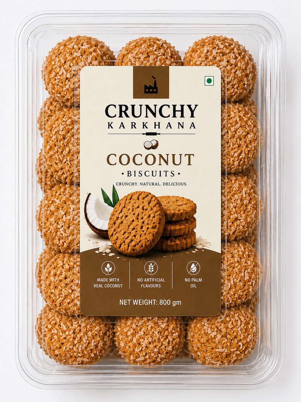 Crunchy Karkhana Coconut Biscuits | Crispy Coconut Cookies.