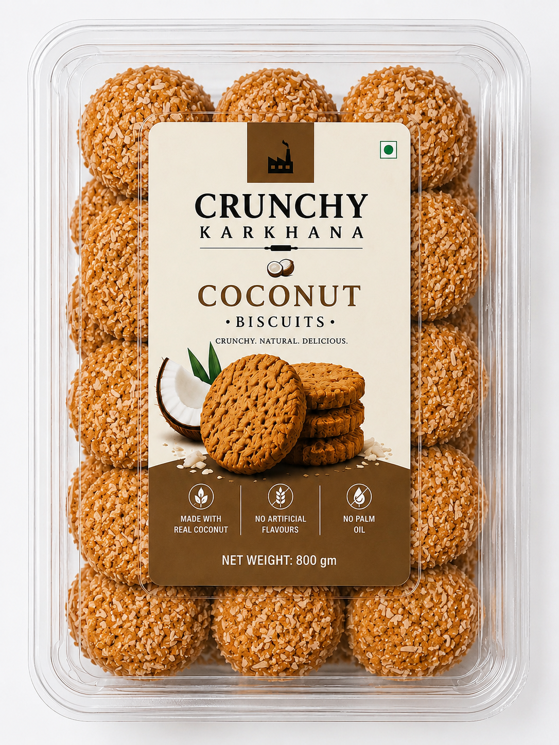 Crunchy Karkhana Coconut Biscuits | Crispy Coconut Cookies.