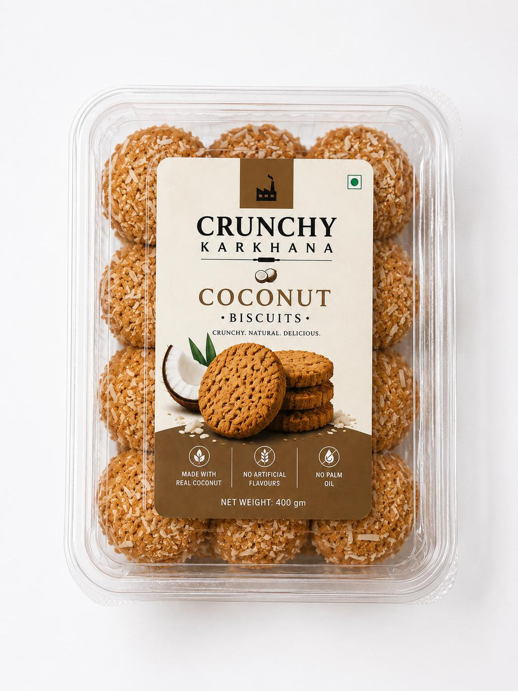 Crunchy Karkhana Coconut Biscuits | Crispy Coconut Cookies.
